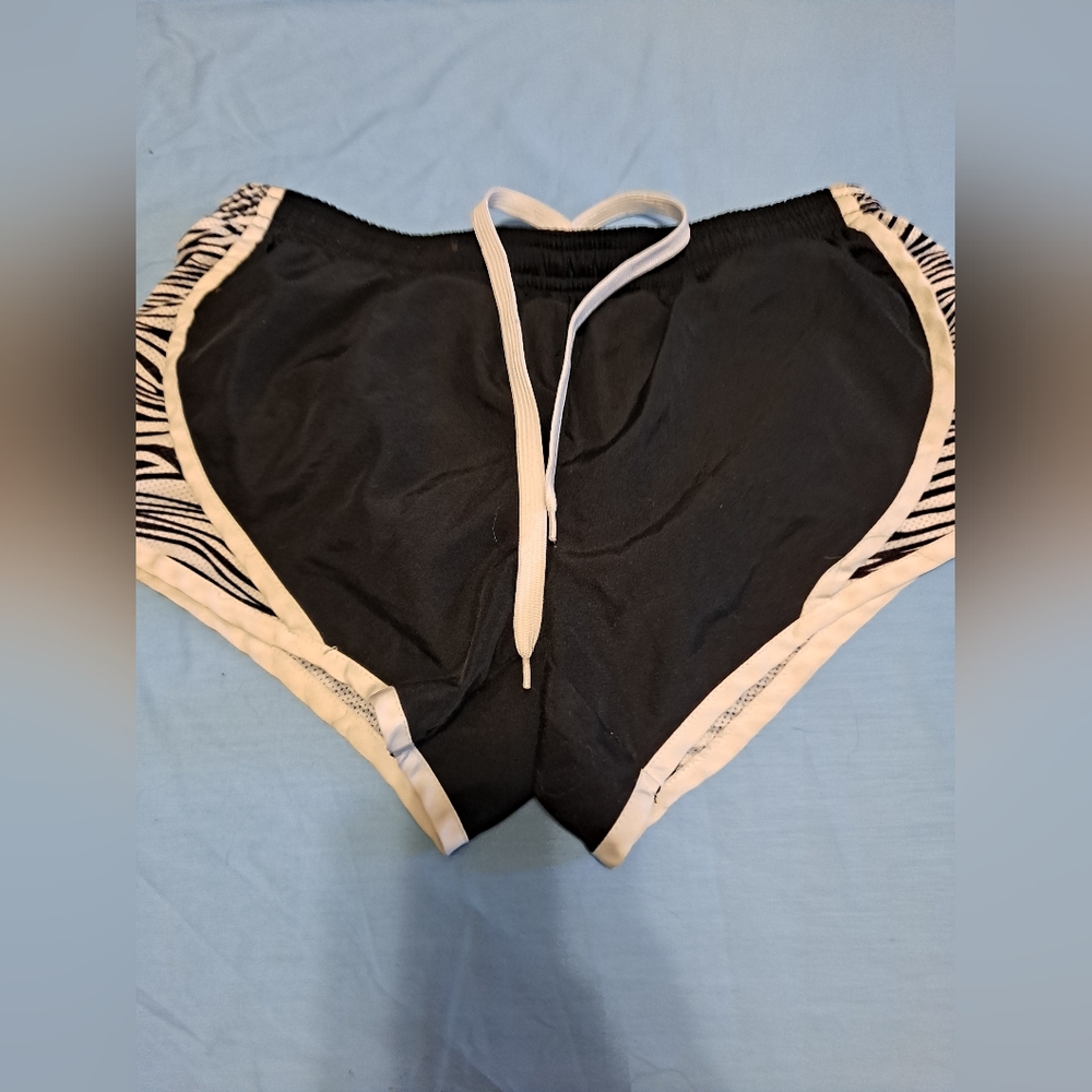 Black and white booty shorts